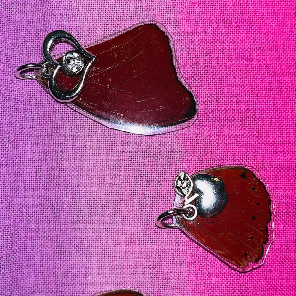 Real butterfly wing pendants!